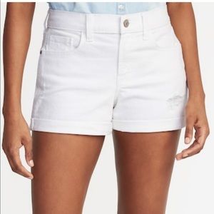 Boyfriend White Jean Shorts